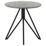  Coaster Furniture Hadi 736178-S3 3-piece Round SmartTop Coffee and End Table Set - Cement IMAGE 4