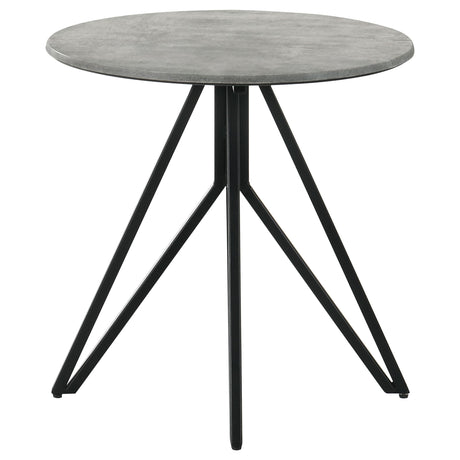  Coaster Furniture Hadi 736178-S3 3-piece Round SmartTop Coffee and End Table Set - Cement IMAGE 4