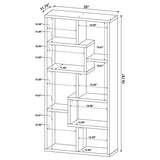  Coaster Furniture Theo 800515 71-inch 6-shelf Bookshelf - Mango IMAGE 8