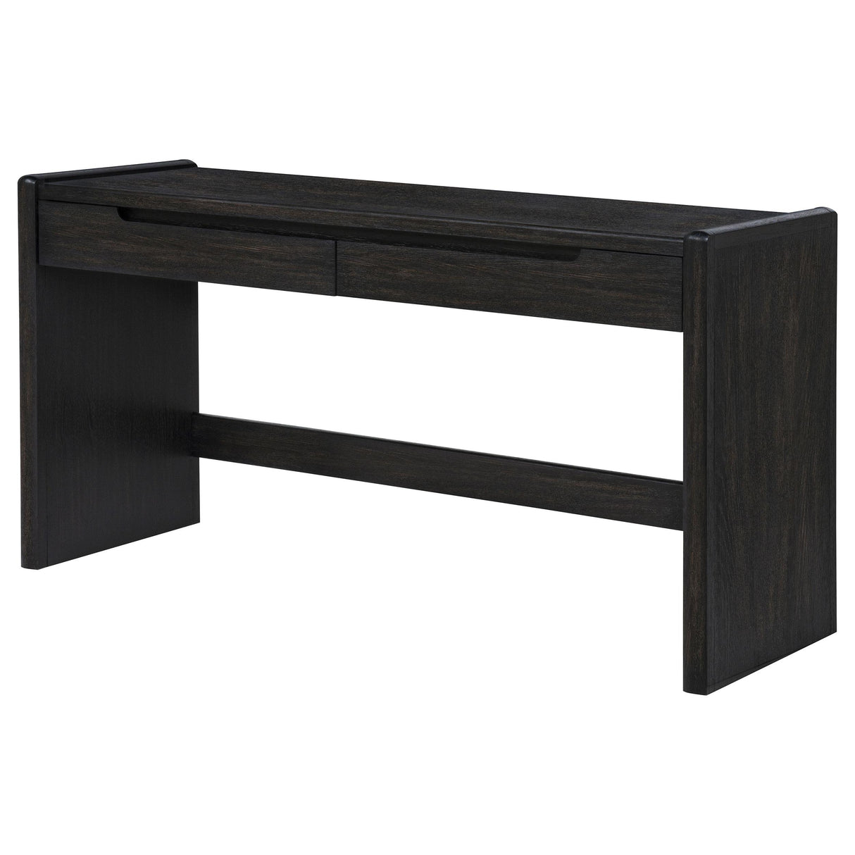  Coaster Furniture Leandro 800790 2-drawer Home Office Writing Desk - Burnished Black IMAGE 2