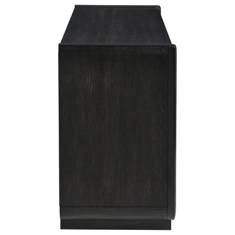  Coaster Furniture Leandro 800790 2-drawer Home Office Writing Desk - Burnished Black IMAGE 3