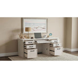  Coaster Furniture Altidore 800796 68-inch 7-drawer Executive Home Office Desk - Distressed White IMAGE 3