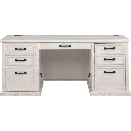  Coaster Furniture Altidore 800796 68-inch 7-drawer Executive Home Office Desk - Distressed White IMAGE 5