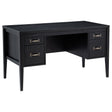  Coaster Furniture Graham 800866 54-inch 4-drawer Double Pedestal Lift Top Computer Desk - Black IMAGE 1