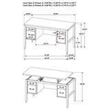  Coaster Furniture Graham 800866 54-inch 4-drawer Double Pedestal Lift Top Computer Desk - Black IMAGE 14