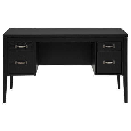  Coaster Furniture Graham 800866 54-inch 4-drawer Double Pedestal Lift Top Computer Desk - Black IMAGE 6