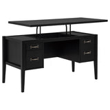  Coaster Furniture Graham 800866 54-inch 4-drawer Double Pedestal Lift Top Computer Desk - Black IMAGE 8