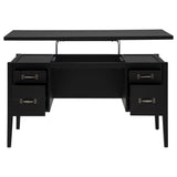  Coaster Furniture Graham 800866 54-inch 4-drawer Double Pedestal Lift Top Computer Desk - Black IMAGE 9