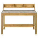  Coaster Furniture Besler 801075 47-inch SmartTop Writing Desk with Shelf - Cement/Natural IMAGE 8