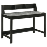  Coaster Furniture Besler 801076 47-inch SmartTop Writing Desk with Shelf - Grey Stone/Black IMAGE 1