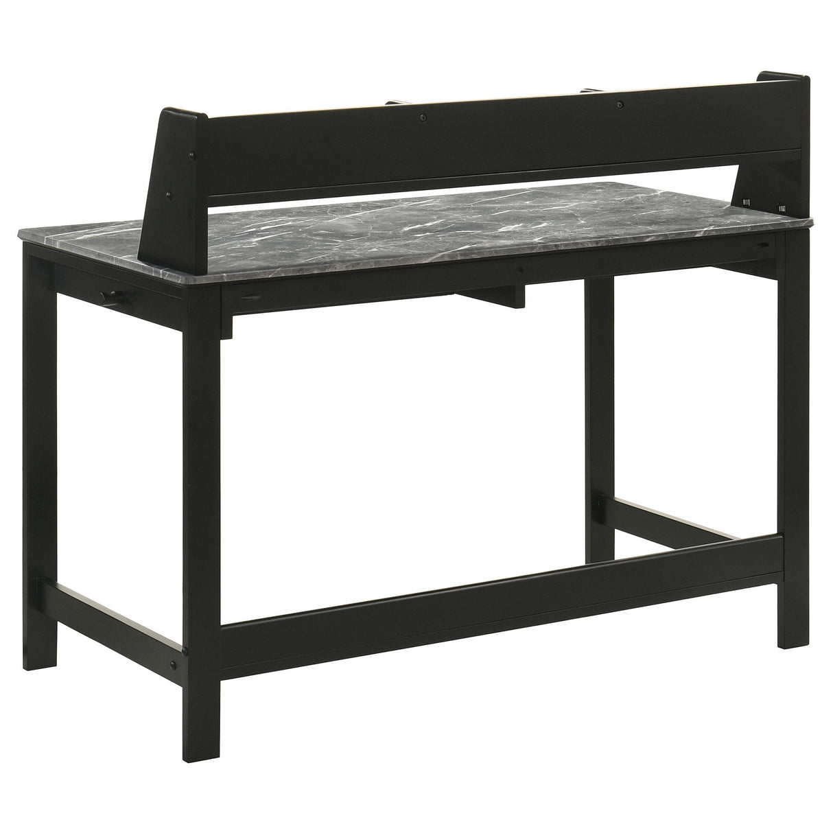  Coaster Furniture Besler 801076 47-inch SmartTop Writing Desk with Shelf - Grey Stone/Black IMAGE 3