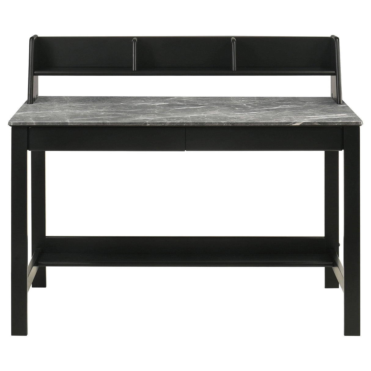  Coaster Furniture Besler 801076 47-inch SmartTop Writing Desk with Shelf - Grey Stone/Black IMAGE 9