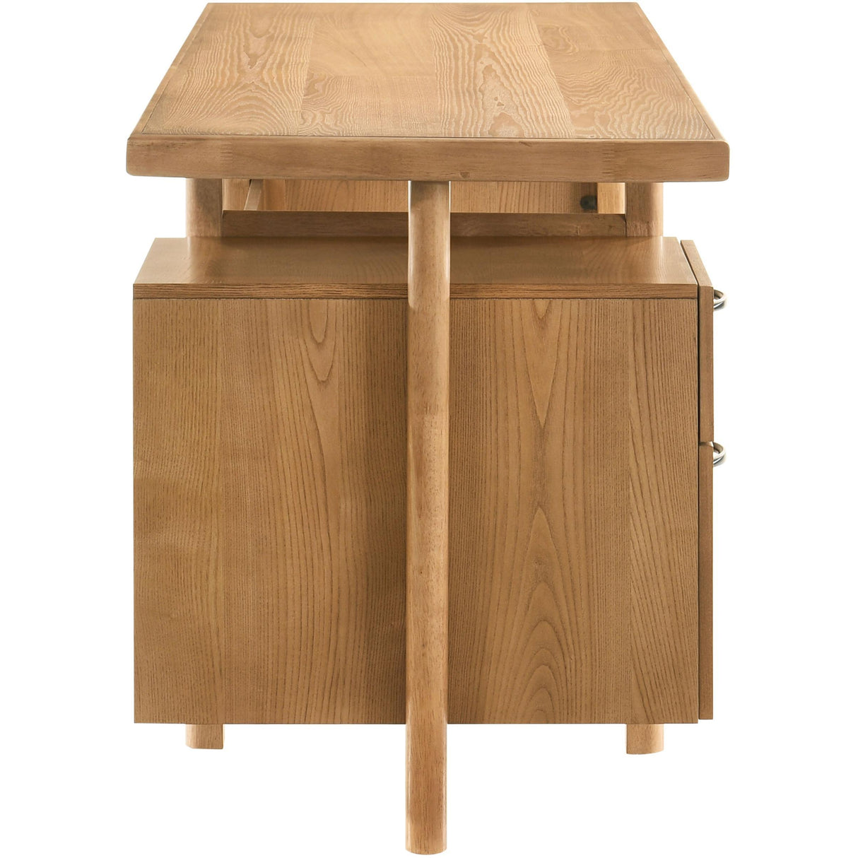  Coaster Furniture Roldan 801115 69-inch 4-drawer Computer Desk with File Drawer - Light Ash IMAGE 11