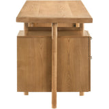  Coaster Furniture Roldan 801115 69-inch 4-drawer Computer Desk with File Drawer - Light Ash IMAGE 11