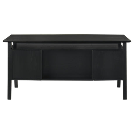  Coaster Furniture Goodson 801586 64-inch 4-Drawer Double Pedestal Computer Desk - Black IMAGE 11