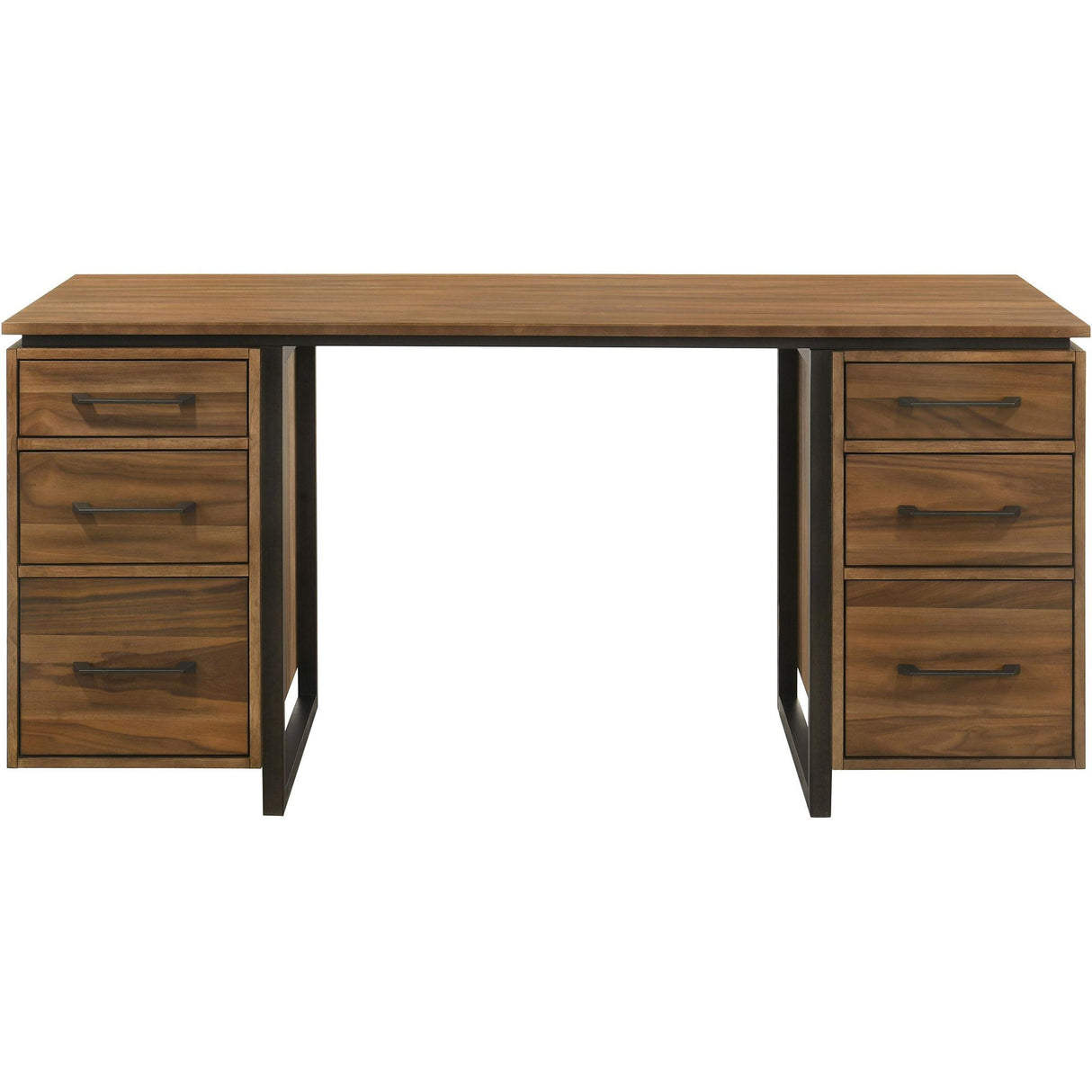  Coaster Furniture Berhalter 801596 6-Drawer Double Pedestal File Computer Desk IMAGE 5