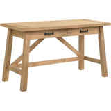  Coaster Furniture Fabian 801605 54-inch 2-drawer Computer Writing Desk  - Distressed Light Brown IMAGE 1