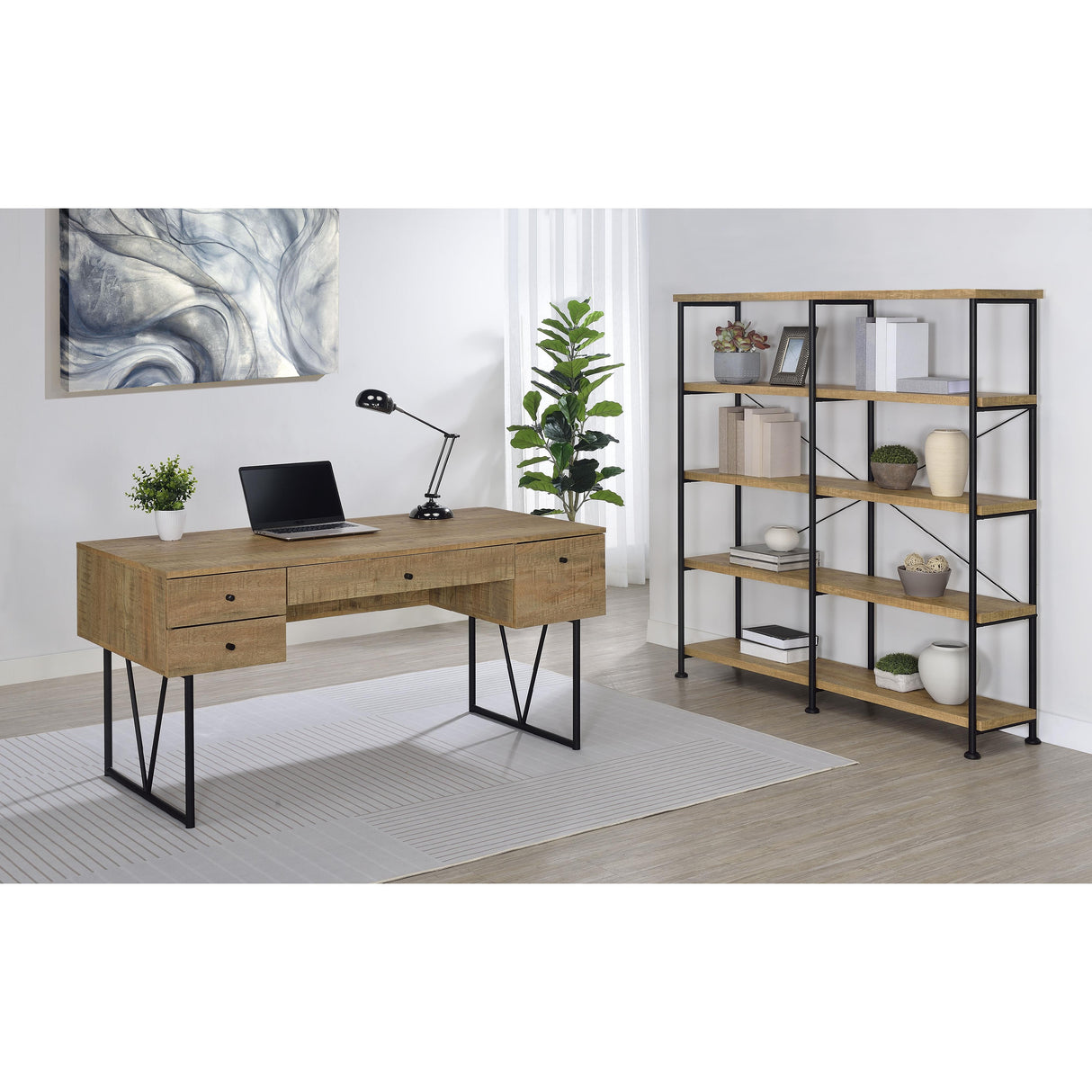  Coaster Furniture Analiese 801851 63-inch 4-drawer Writing Desk - Mango IMAGE 13