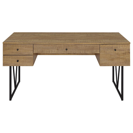  Coaster Furniture Analiese 801851 63-inch 4-drawer Writing Desk - Mango IMAGE 3