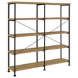  Coaster Furniture Analiese 801853 63-inch 4-shelf Double Bookshelf - Mango IMAGE 1