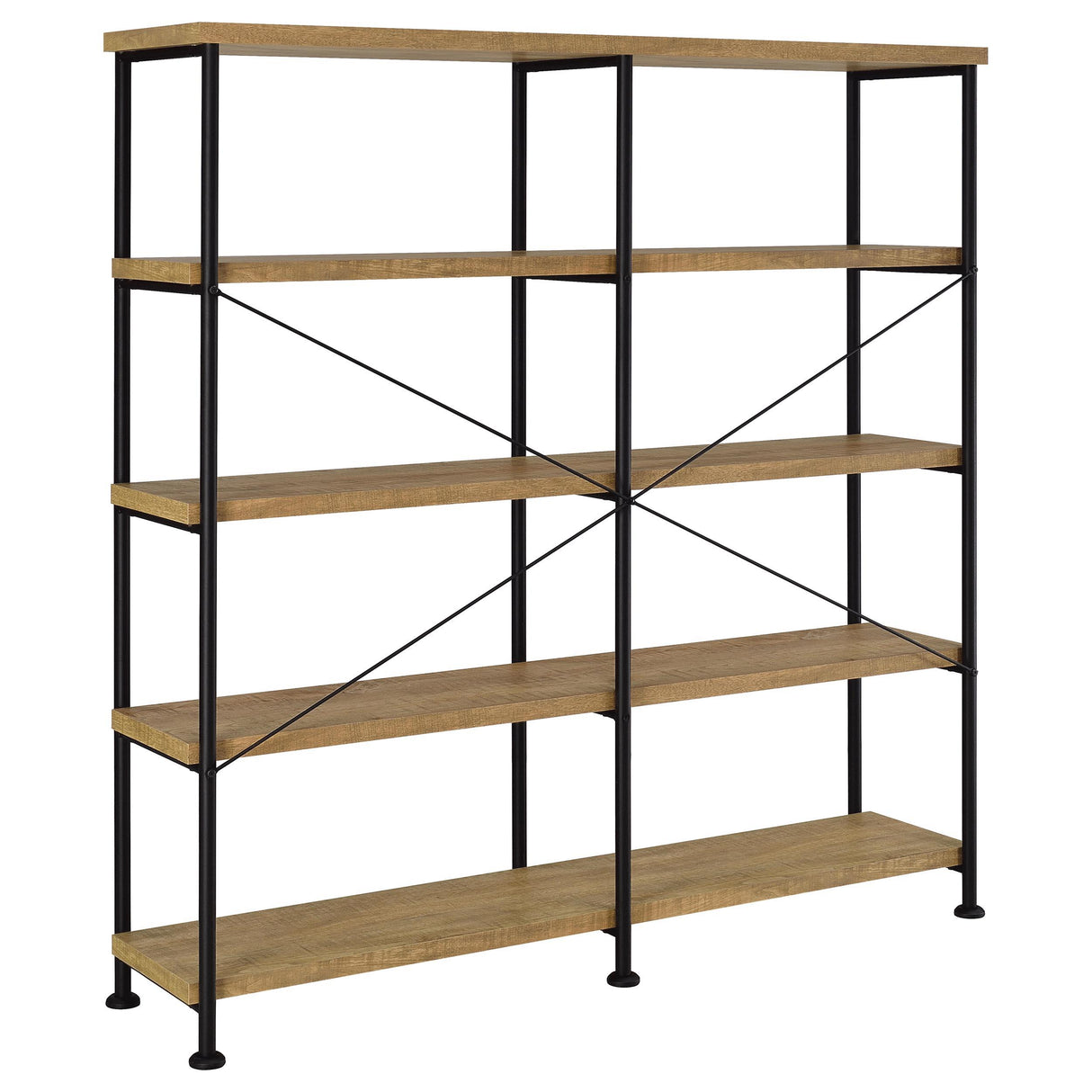  Coaster Furniture Analiese 801853 63-inch 4-shelf Double Bookshelf - Mango IMAGE 1