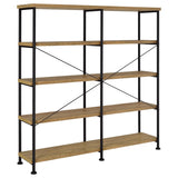  Coaster Furniture Analiese 801853 63-inch 4-shelf Double Bookshelf - Mango IMAGE 1