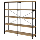  Coaster Furniture Analiese 801853 63-inch 4-shelf Double Bookshelf - Mango IMAGE 11