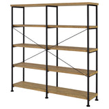  Coaster Furniture Analiese 801853 63-inch 4-shelf Double Bookshelf - Mango IMAGE 4