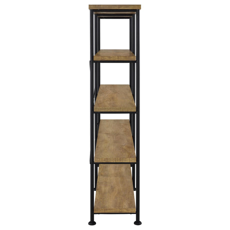  Coaster Furniture Analiese 801853 63-inch 4-shelf Double Bookshelf - Mango IMAGE 6