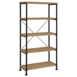  Coaster Furniture Analiese 802003 63-inch 4-shelf Bookshelf - Mango IMAGE 1
