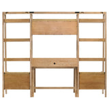  Coaster Furniture Fabian 802041-SET 4-piece Computer Desk and Bookshelf Set  - Distressed Light Brown IMAGE 2