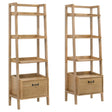  Coaster Furniture Fabian 802043 2-piece 3-shelf Bookshelf with Drawer  - Distressed Light Brown IMAGE 1