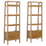 Coaster Furniture Fabian 802043 2-piece 3-shelf Bookshelf with Drawer  - Distressed Light Brown IMAGE 3