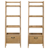  Coaster Furniture Fabian 802043 2-piece 3-shelf Bookshelf with Drawer  - Distressed Light Brown IMAGE 7