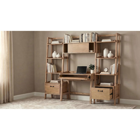  Coaster Furniture Fabian 802044 Bookshelf Bridge with Cubbies  - Distressed Light Brown IMAGE 13
