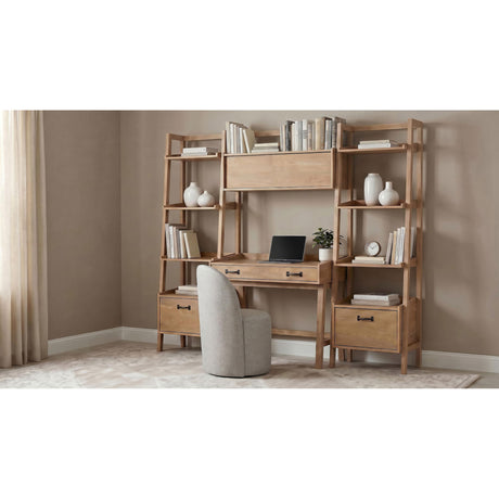  Coaster Furniture Fabian 802044 Bookshelf Bridge with Cubbies  - Distressed Light Brown IMAGE 9