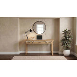 Coaster Furniture Vermes 802061 55-inch 3-drawer Writing Desk with Power Outlet - Light Ash IMAGE 3
