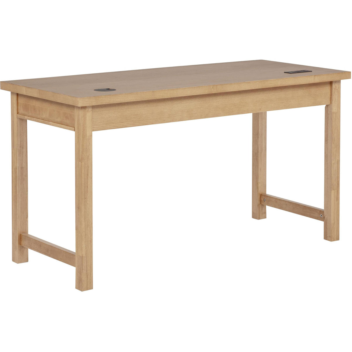  Coaster Furniture Vermes 802061 55-inch 3-drawer Writing Desk with Power Outlet - Light Ash IMAGE 6