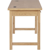  Coaster Furniture Vermes 802061 55-inch 3-drawer Writing Desk with Power Outlet - Light Ash IMAGE 8