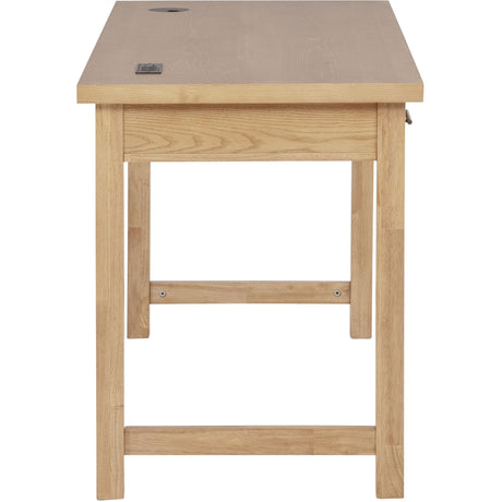  Coaster Furniture Vermes 802061 55-inch 3-drawer Writing Desk with Power Outlet - Light Ash IMAGE 8