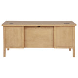  Coaster Furniture Vermes 802062 66-inch 7-drawer Computer Desk with Power Outlet - Light Ash IMAGE 10