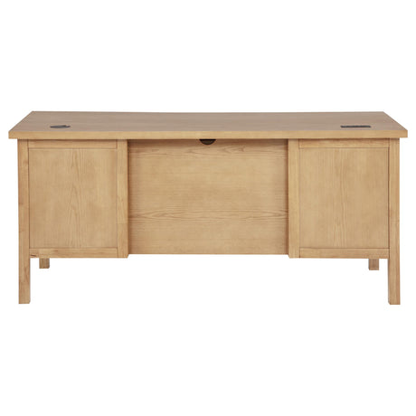  Coaster Furniture Vermes 802062 66-inch 7-drawer Computer Desk with Power Outlet - Light Ash IMAGE 10