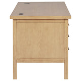  Coaster Furniture Vermes 802062 66-inch 7-drawer Computer Desk with Power Outlet - Light Ash IMAGE 12