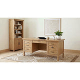  Coaster Furniture Vermes 802062 66-inch 7-drawer Computer Desk with Power Outlet - Light Ash IMAGE 5