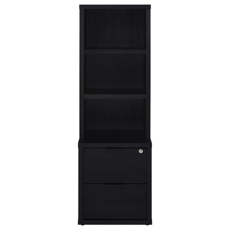  Coaster Furniture Westpark 802703-S3 3-piece Wall Unit Bookcase Set with USB - Black IMAGE 1