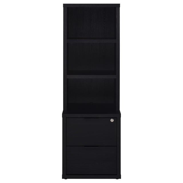  Coaster Furniture Westpark 802703-S3 3-piece Wall Unit Bookcase Set with USB - Black IMAGE 1