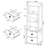  Coaster Furniture Westpark 802703-S3 3-piece Wall Unit Bookcase Set with USB - Black IMAGE 14