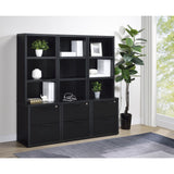  Coaster Furniture Westpark 802703-S3 3-piece Wall Unit Bookcase Set with USB - Black IMAGE 4
