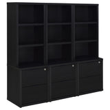  Coaster Furniture Westpark 802703-S3 3-piece Wall Unit Bookcase Set with USB - Black IMAGE 6