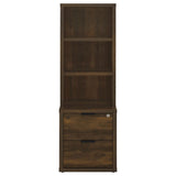  Coaster Furniture Westpark 802713-S3 3-piece Wall Unit Bookcase Set with USB - Dark Pine IMAGE 1